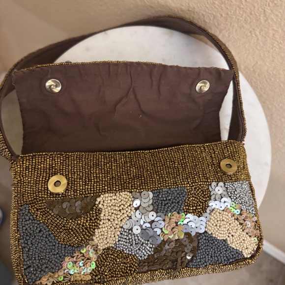 NWT Women America & Beyond Beaded embellished Camouflage landscape shoulder bag - Picture 6 of 10